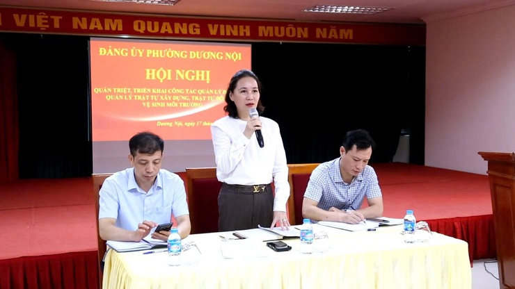 Phường Dương Nội quán triệt, triển khai xử lý nhiều vấn đề nóng về đất đai, trật tự xây dựng, trật tự đô thị- Ảnh 1.