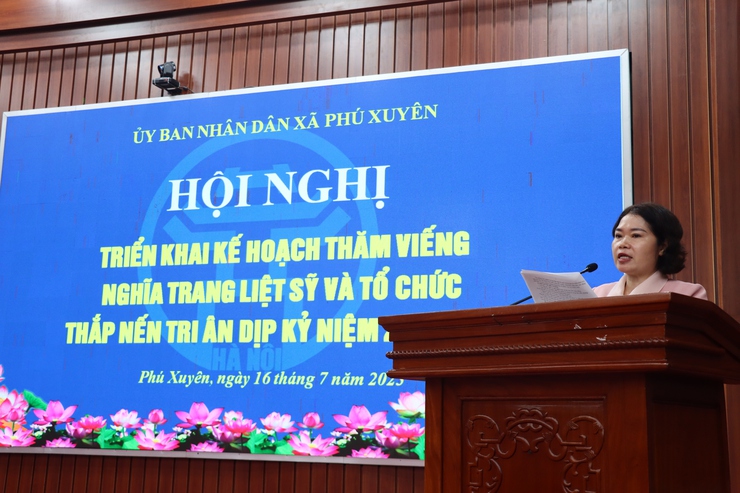 Hội nghị triển khai kế hoạch thăm viếng Nghĩa trang liệt sỹ và tổ chức thắp nến tri ân dịp kỷ niệm 27/7- Ảnh 1.