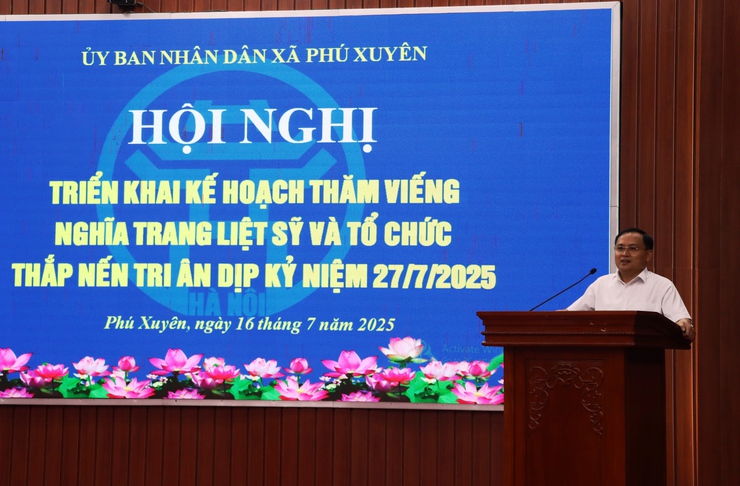 Hội nghị triển khai kế hoạch thăm viếng Nghĩa trang liệt sỹ và tổ chức thắp nến tri ân dịp kỷ niệm 27/7- Ảnh 3.