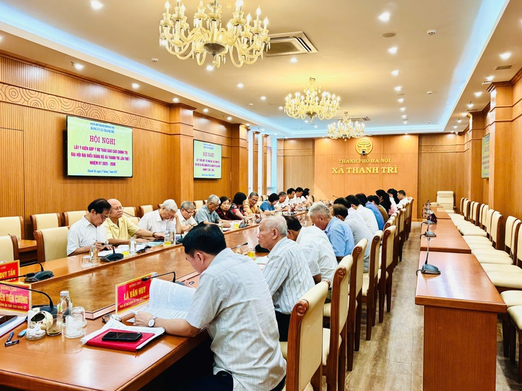 Phát huy trí tuệ tập thể và tinh thần dân chủ, trách nhiệm trong thảo luận, đóng góp vào dự thảo Báo cáo chính trị Đại hội đại biểu Đảng bộ xã Thanh Trì lần thứ I, nhiệm kỳ 2025-2030- Ảnh 5.