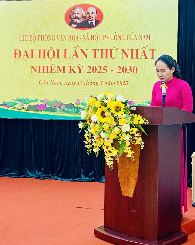 ĐẠI HỘI CHI BỘ PHÒNG VĂN HÓA XÃ HỘI PHƯỜNG CỬA NAM: KHỞI ĐẦU MỘT CHẶNG ĐƯỜNG MỚI ĐẦY THẮNG LỢI- Ảnh 6.