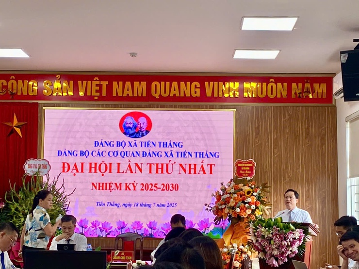 Đại hội Đảng bộ cơ quan Đảng xã Tiến Thắng lần thứ I, nhiệm kỳ 2025-2030- Ảnh 1.
