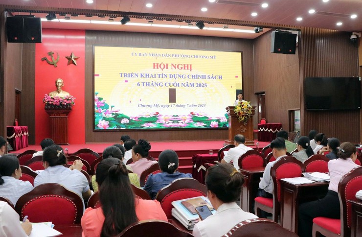 Chương Mỹ triển khai công tác tín dụng chính sách xã hội 6 tháng cuối năm 2025.- Ảnh 1.