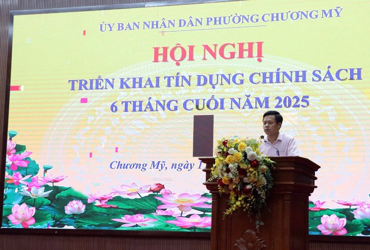Chương Mỹ triển khai công tác tín dụng chính sách xã hội 6 tháng cuối năm 2025.- Ảnh 2.