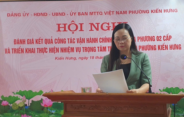 Phường Kiến Hưng đánh giá công tác vận hành chính quyền địa phương 02 cấp và triển khai các nhiệm vụ trọng tâm trên địa bàn phường- Ảnh 2.