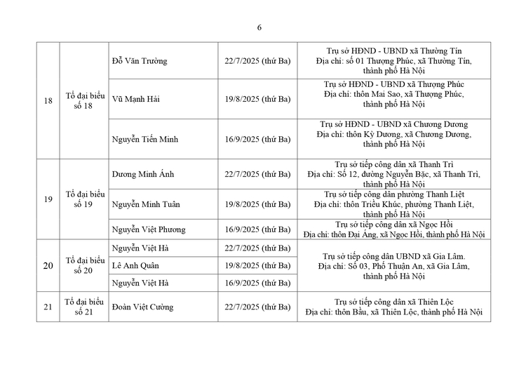 THÔNG BÁO LỊCH TIẾP CÔNG DÂN QUÝ III NĂM 2025 CỦA ĐẠI BIỂU HĐND THÀNH PHỐ- Ảnh 7.