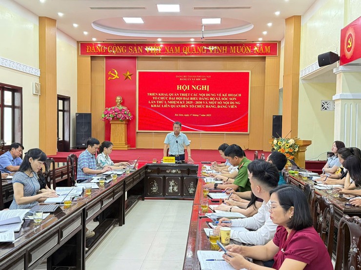 ĐẢNG UỶ XÃ SÓC SƠN TRIỂN KHAI KẾ HOẠCH TỔ CHỨC ĐẠI HỘI ĐẠI BIỂU ĐẢNG BỘ XÃ LẦN THỨ I, NHIỆM KỲ 2025 - 2030 - Ảnh 3.