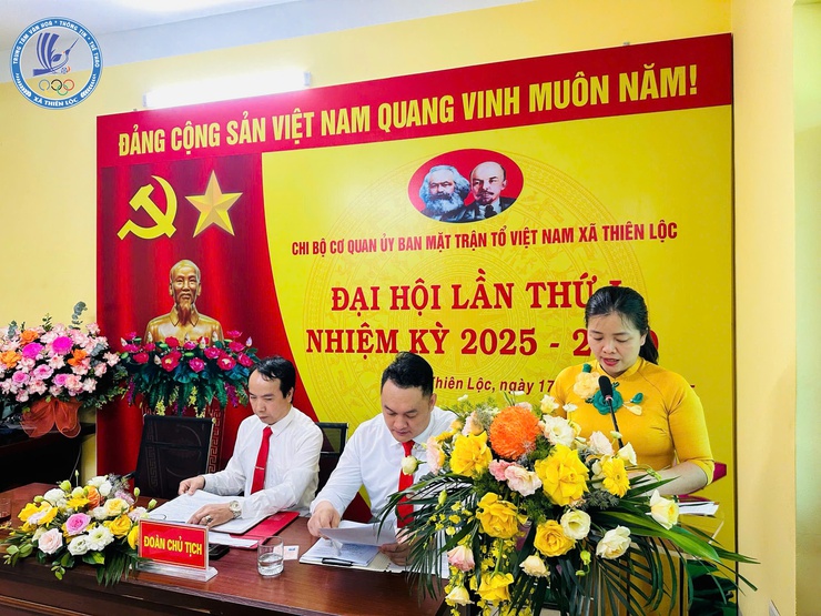 Uỷ ban MTTQ Việt Nam xã Thiên Lộc tổ chức Đại hội Chi bộ lần thứ I, nhiệm kỳ 2025 - 2030- Ảnh 4.