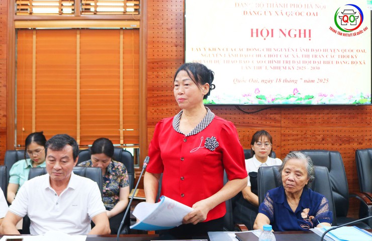 Quốc Oai Lấy ý kiến góp ý của các đồng chí nguyên lãnh đạo vào dự thảo văn kiện trình Đại hội- Ảnh 8.