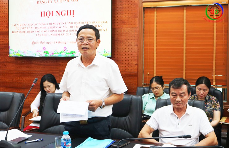 Quốc Oai Lấy ý kiến góp ý của các đồng chí nguyên lãnh đạo vào dự thảo văn kiện trình Đại hội- Ảnh 10.