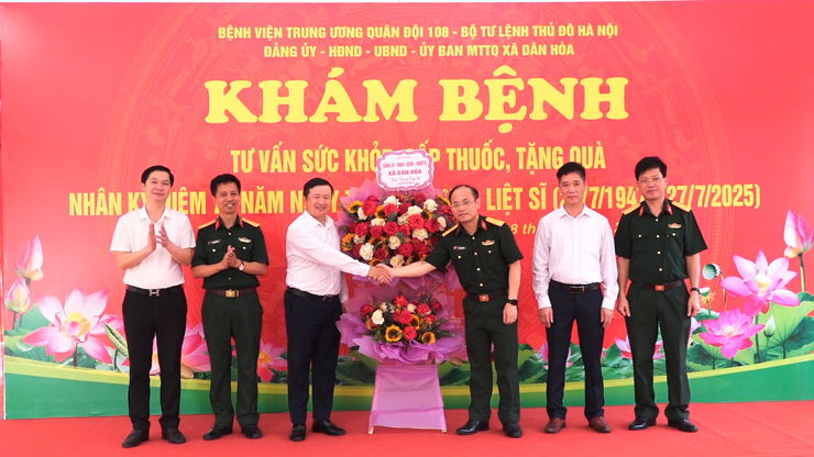 Xã Dân Hòa: 304 thương bệnh binh, đối tượng chính sách được khám bệnh, tư vấn sức khỏe và cấp phát thuốc miễn phí- Ảnh 1.