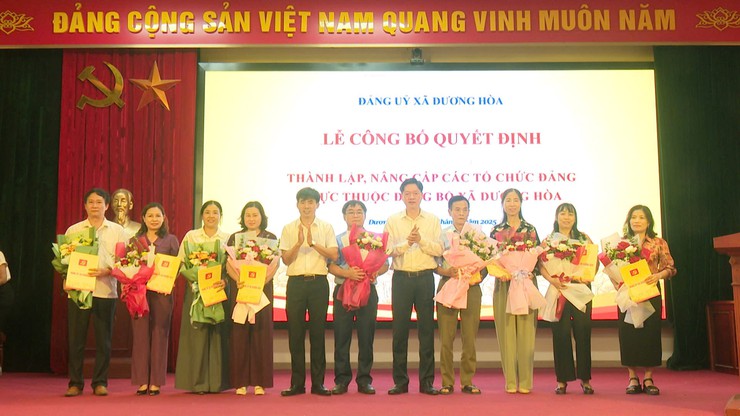 Đảng uỷ xã Dương Hoà công bố Quyết định thành lập, nâng cấp các tổ chức cơ sở Đảng và triển khai một số nhiệm vụ trọng tâm- Ảnh 5.