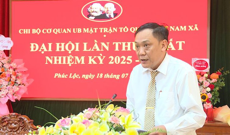 Đại hội Chi bộ Cơ quan Mặt trận Tổ quốc Việt Nam xã Phúc Lộc lần thứ I, nhiệm kỳ 2025-2030- Ảnh 4.