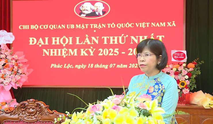 Đại hội Chi bộ Cơ quan Mặt trận Tổ quốc Việt Nam xã Phúc Lộc lần thứ I, nhiệm kỳ 2025-2030- Ảnh 2.