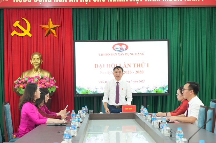 Chi bộ Ban Xây dựng Đảng tổ chức thành công Đại hội lần thứ I, nhiệm kỳ 2025-2030.- Ảnh 2.
