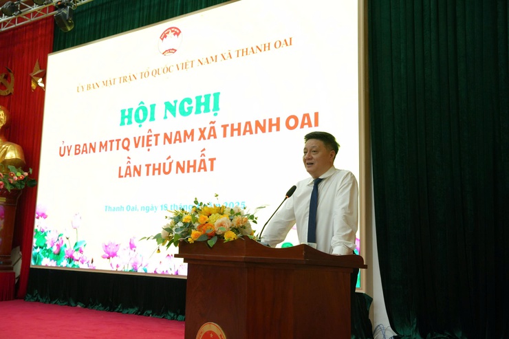 Uỷ ban MTTQ Việt Nam xã Thanh Oai tổ chức thành công Hội nghị lần thứ nhất- Ảnh 4.