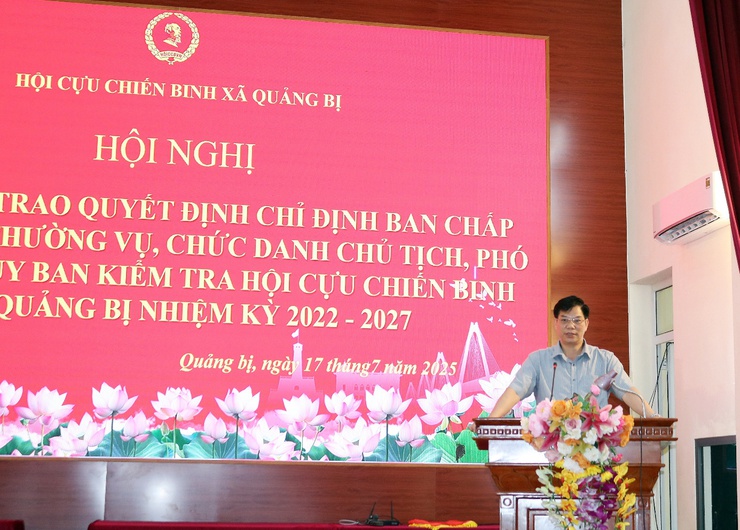 Hội Cựu chiến binh xã Quảng Bị tổ chức Hội nghị công bố, trao Quyết định chỉ định BCH, BTV, Chủ tịch, Phó Chủ tịch, Ủy ban kiểm tra Hội CCB xã.- Ảnh 4.