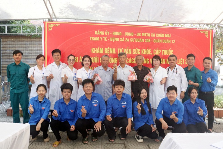 Khám sức khoẻ, tri ân người có công với cách mạng nhân dịp kỷ niệm ngày Thương binh Liệt sỹ 27/7 ở xã Xuân Mai- Ảnh 7.