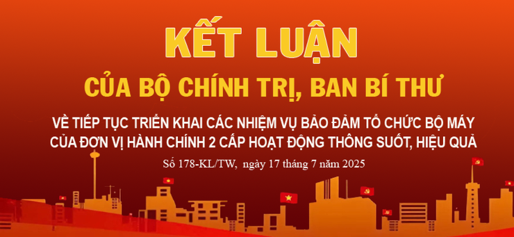 Kết luận của Bộ Chính trị, Ban Bí thư về tiếp tục bảo đảm tổ chức bộ máy của đơn vị hành chính 2 cấp hoạt động thông suốt, hiệu quả- Ảnh 1.