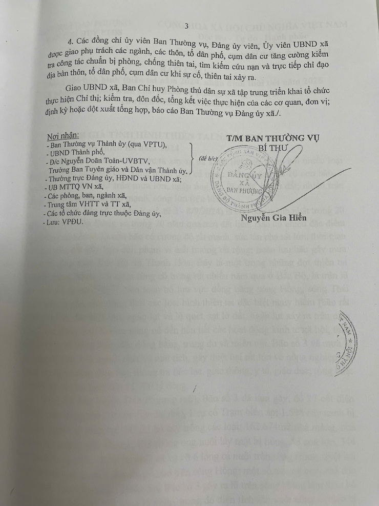 Chỉ thị của Ban thường vụ Đảng ủy xã về công tác phòng chống thiên tai và cứu nạn 2025- Ảnh 3.