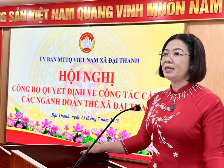 Ủy ban MTTQVN xã Đại Thanh công bố Quyết định về công tác cán bộ các ngành đoàn thể- Ảnh 7.