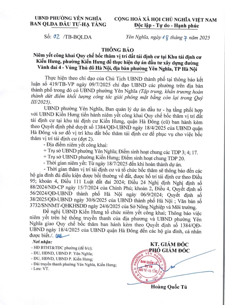 QUY CHẾ BỐC THĂM VỊ TRÍ ĐẤT TÁI ĐỊNH CƯ- Ảnh 1.