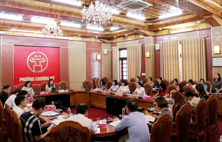 Phường Chương Mỹ làm việc với hiệu trưởng các trường học trên địa bàn về công tác chuẩn bị năm học mới 2025 – 2026- Ảnh 3.
