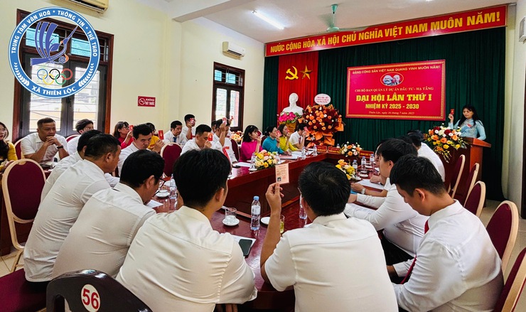 Chi bộ Ban Quản lý dự án Đầu tư - Hạ tầng xã Thiên Lộc tổ chức Đại hội lần thứ I, nhiệm kỳ 2025 - 2030- Ảnh 2.