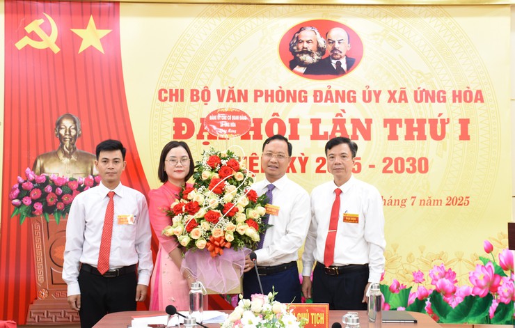 ĐẠI HỘI CÁC CHI BỘ CƠ QUAN ĐẢNG XÃ ỨNG HOÀ THÀNH CÔNG TỐT ĐẸP.- Ảnh 1.