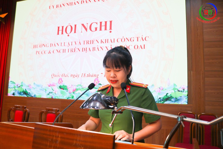 Hội nghị triển khai thực hiện nhiệm vụ trọng tâm về công tác PCCC&CNCH sau khi thành lập chính quyền địa phương 2 cấp và hướng dẫn Luật và tuyên truyền PCCC&CNCH trên địa bàn xã Quốc Oai- Ảnh 2.