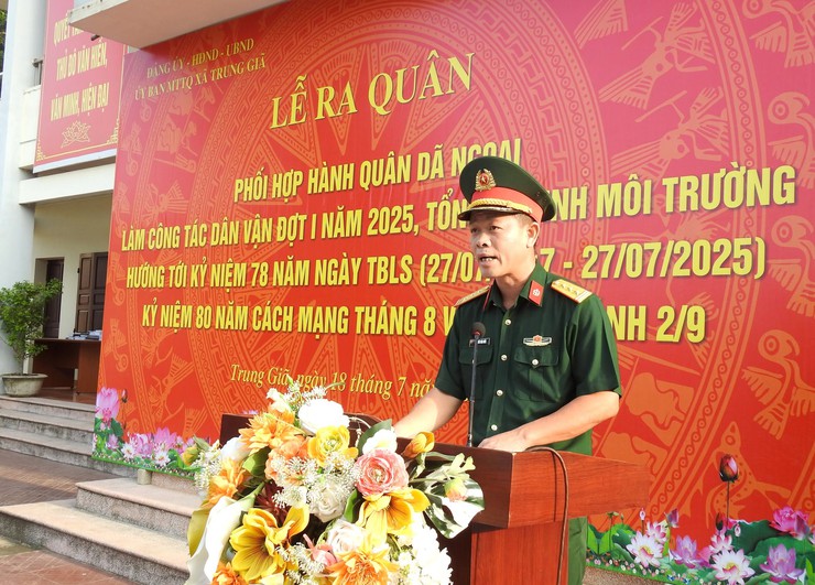 NHIỀU HOẠT ĐỘNG THIẾT THỰC ĐƯỢC TRIỂN KHAI TRONG CHƯƠNG TRÌNH HÀNH QUÂN DÃ NGOẠI GIỮA XÃ TRUNG GIÃ VÀ LỮ ĐOÀN 86- Ảnh 5.
