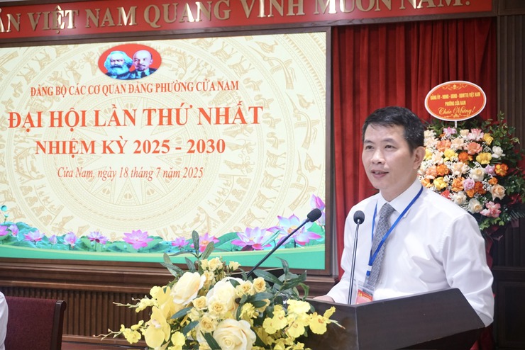 ĐẠI HỘI LẦN THỨ I ĐẢNG BỘ CÁC CƠ QUAN ĐẢNG PHƯỜNG CỬA NAM, NHIỆM KỲ 2025 – 2030: DÂN CHỦ - TRÍ TUỆ - ĐOÀN KẾT - PHÁT TRIỂN- Ảnh 14.