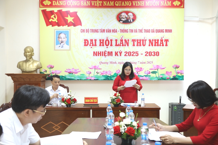 Đại hội lần thứ nhất các chi bộ trực thuộc Đảng bộ UBND xã Quang Minh thành công tốt đẹp- Ảnh 9.
