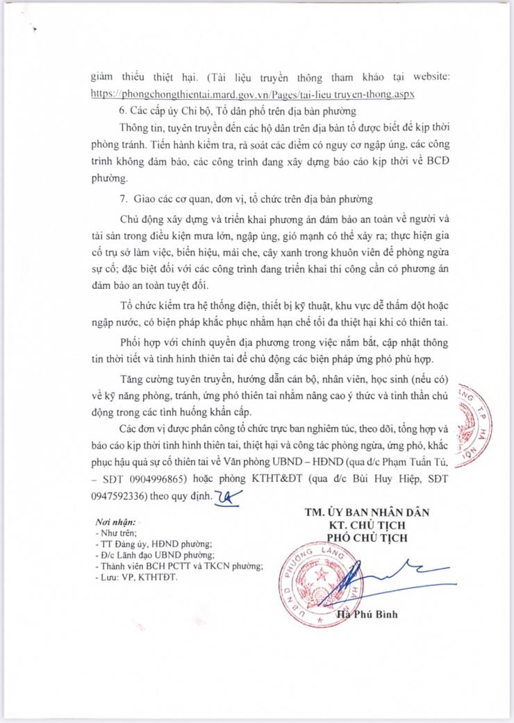 Phường Láng chủ động ứng phó với áp thấp nhiệt đới gần biển đông có khả năng mạnh thành bão- Ảnh 3.