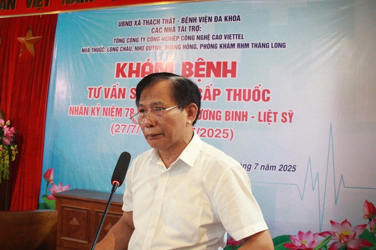 Xã Thạch Thất: tổ chức hoạt động khám, cấp phát thuốc miễn phí cho Thương, bệnh binh nhân dịp kỷ niệm 78 năm Ngày Thương binh - Liệt sĩ (27/7/1947 – 27/7/2025)- Ảnh 3.