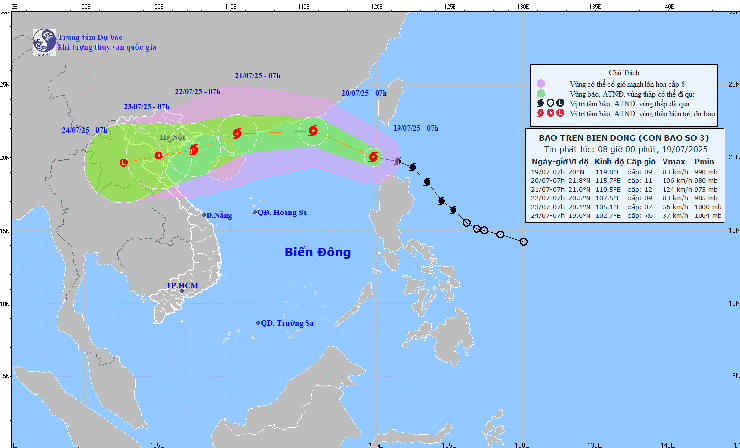 TIN BÃO TRÊN BIỂN ĐÔNG (CƠN BÃO SỐ 3)- Ảnh 1.