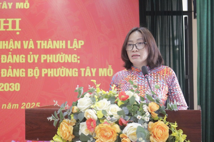 Đảng ủy Phường Tây Mỗ công bố các Quyết định tiếp nhận và thành lập các Chi, Đảng bộ trực thuộc Đảng ủy Phường; triển khai Kế hoạch tổ chức Đại hội Đảng các cấp tiến tới Đại hội Đảng bộ phường Tây Mỗ lần thứ I, nhiệm kỳ 2025-2030- Ảnh 7.