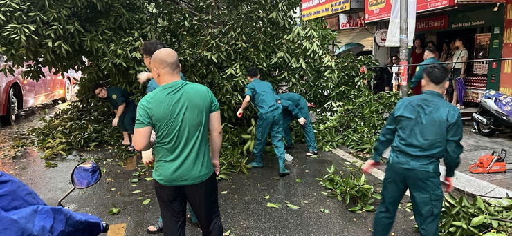 Phường Ngọc Hà khẩn trương khắc phục hậu quả sau cơn giông lốc mạnh chiều 19/7- Ảnh 2.