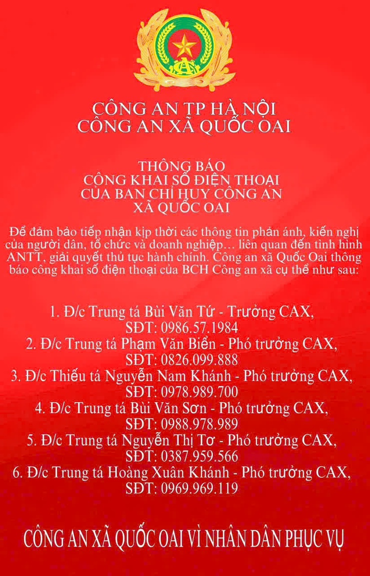 Công an Quốc Oai vì dân phục vụ- Ảnh 1.