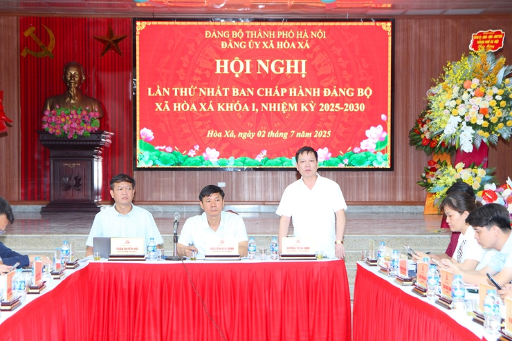 Hội nghị lần thứ nhất Ban Chấp hành Đảng bộ xã Hòa Xá khóa I: Thống nhất cao, quyết tâm chính trị lớn, triển khai toàn diện nhiệm vụ ngay từ đầu nhiệm kỳ- Ảnh 2.