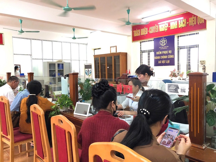 Trung tâm Phục vụ hành chính công xã Vật Lại hoạt động từ 1/7/2025- Ảnh 1.