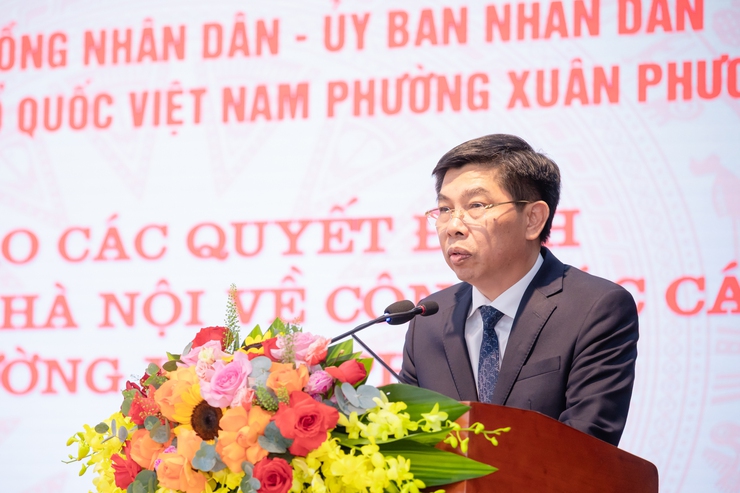 Hà Nội trao quyết định nhân sự, phường Xuân Phương sẵn sàng vận hành chính quyền mới- Ảnh 5.