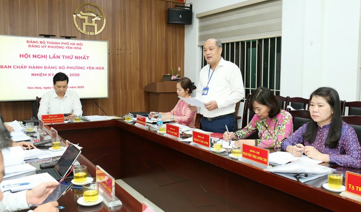 Đảng uỷ phường Yên Hoà tổ chức Hội nghị Thường trực, Hội nghị Ban thường vụ Ban Chấp hành Đảng bộ phường lần thứ Nhất, nhiệm kỳ 2025 - 2030- Ảnh 2. Đảng uỷ phường Yên Hoà tổ chức Hội nghị Thường trực, Hội nghị Ban thường vụ Ban Chấp hành Đảng bộ phường lần thứ Nhất, nhiệm kỳ 2025 - 2030- Ảnh 2.