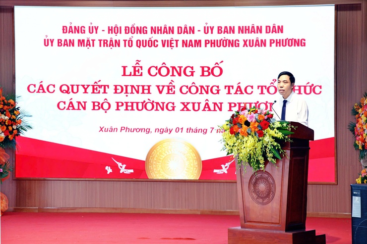ĐẢNG ỦY – HĐND – UBND - UB.MTTQ PHƯỜNG XUÂN PHƯƠNG TRAO QUYẾT ĐỊNH THÀNH LẬP CÁC CƠ QUAN, ĐƠN VỊ VÀ CÔNG TÁC CÁN BỘ- Ảnh 3.