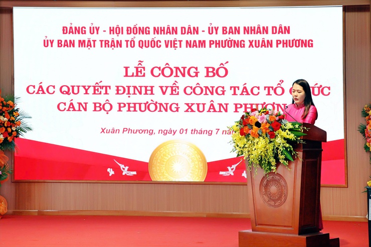 ĐẢNG ỦY – HĐND – UBND - UB.MTTQ PHƯỜNG XUÂN PHƯƠNG TRAO QUYẾT ĐỊNH THÀNH LẬP CÁC CƠ QUAN, ĐƠN VỊ VÀ CÔNG TÁC CÁN BỘ- Ảnh 4.