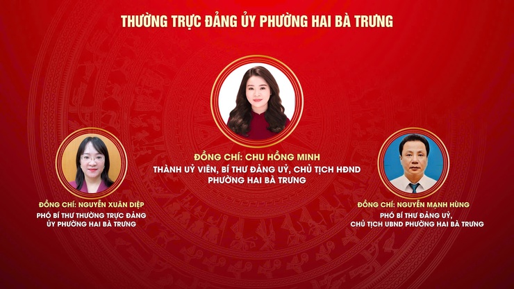 Giới thiệu bộ máy tổ chức của phường Hai Bà Trưng.- Ảnh 1.
