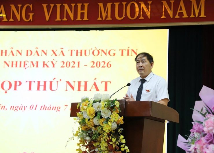 Xã Thường Tín tổ chức thành công kì họp kỳ thứ nhất HĐND xã khóa I, nhiệm kỳ 2021 - 2026- Ảnh 3.