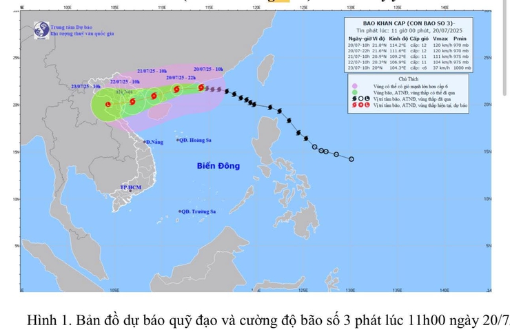 Chủ động ứng phó với bão số 3: GIÓ MẠNH, MƯA LỚN TỪ ĐÊM 21/7- Ảnh 1.