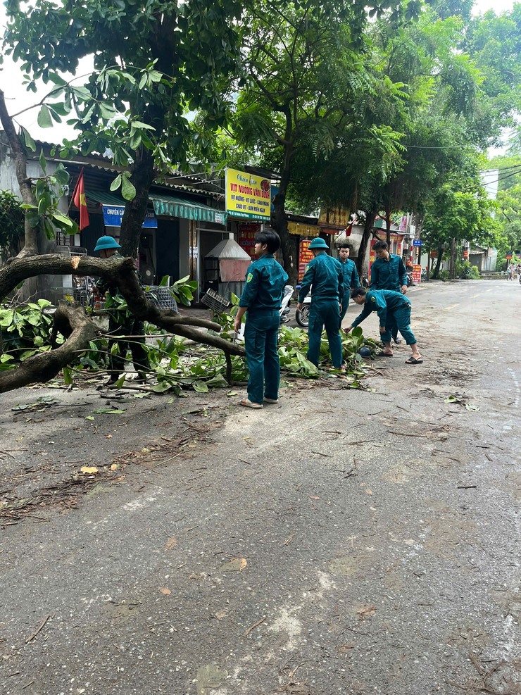 PHƯỜNG ĐÔNG NGẠC XỬ LÝ KỊP THỜI CÂY GÃY ĐỔ DO GIÔNG LỐC- Ảnh 1.