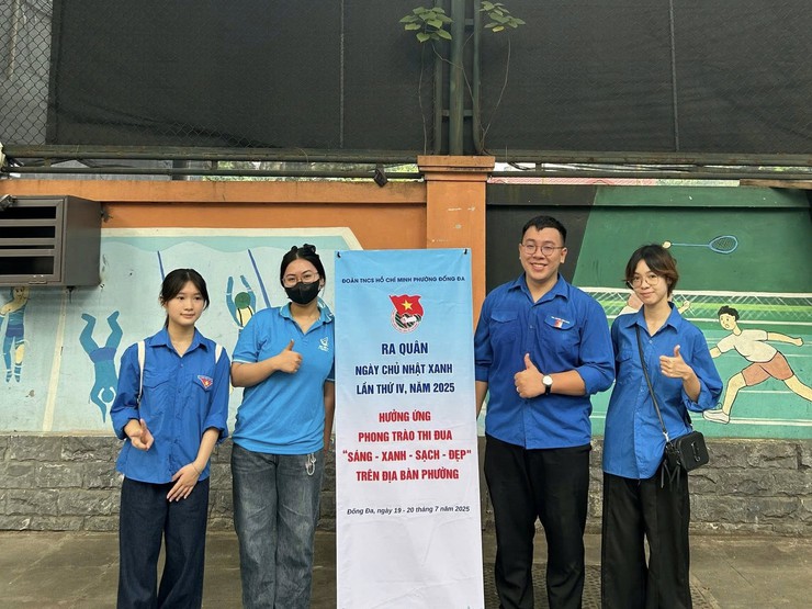 Tuổi trẻ Đống Đa ra quân Ngày chủ nhật xanh lần thứ IV và hưởng ứng phong trào thi đua "Sáng - xanh - sạch - đẹp" trên địa bàn phường- Ảnh 4.